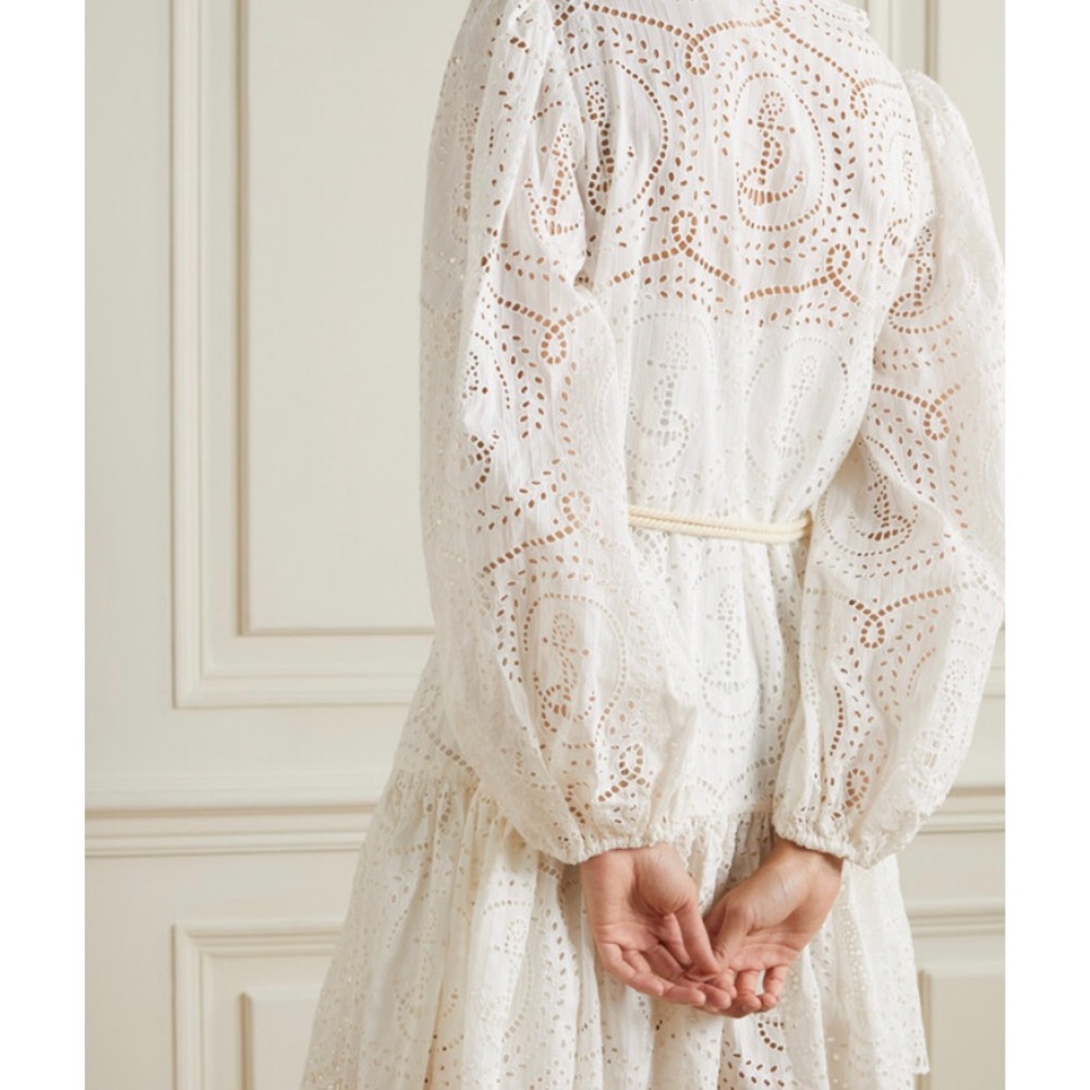 Zimmermann White/Ivory Eyelet Dress